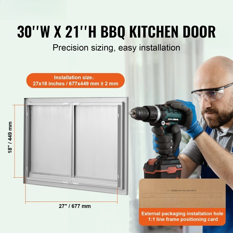Porte d'accès BBQ en acier ino - Commercial Kitchen Wall Panel avis et prix